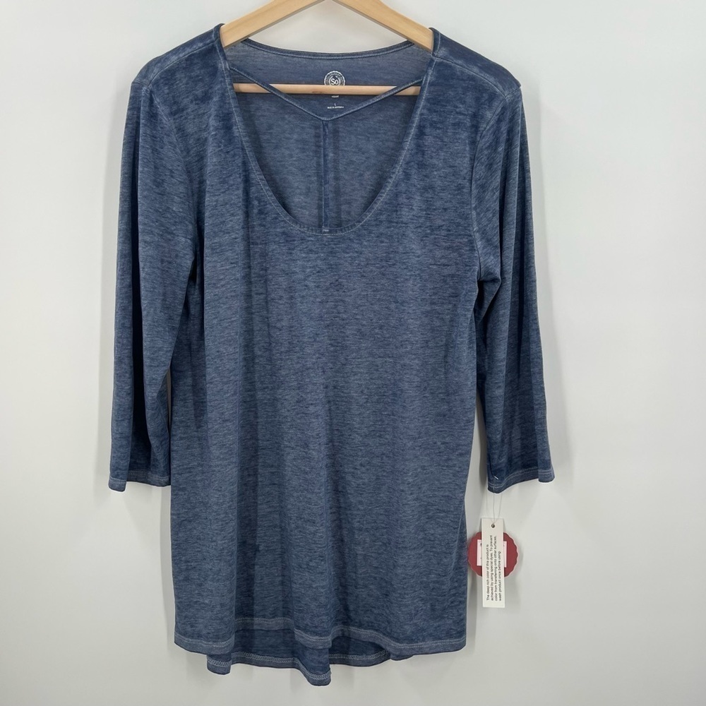 SO Blue Crew Neck Ladies T-Shirt Large NEW